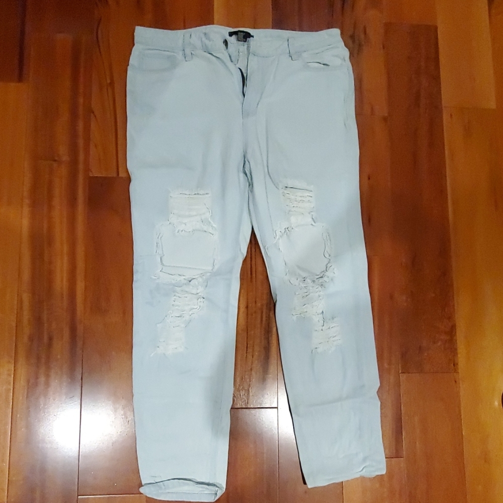 Distressed jeans